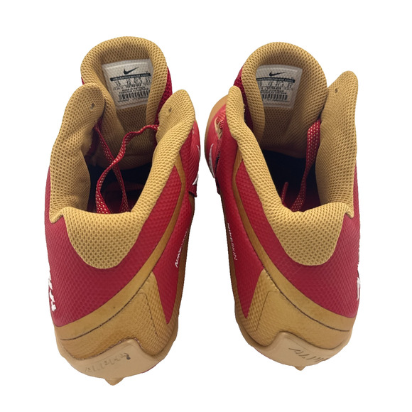 Nike Alpha Menace Elite 2 Football Cleats Red Gold Size 13 - Picture 2 of 3